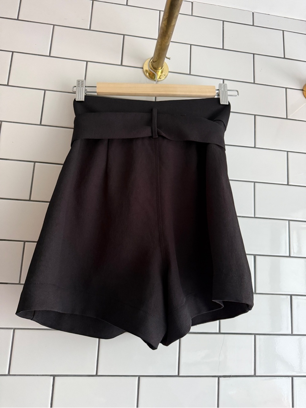Wilfred High-Waist Paperbag Tie-Front Shorts in Black - Picture 5 of 5